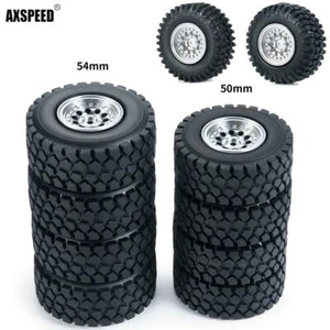 For 1:24 RC Axial SCX24 Model Car 1.0" Metal Beadlock Wheel Rim & Tire 50/54mm - Picture 1 of 15