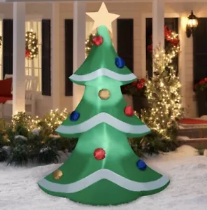 Holiday Time Gemmy 7ft Giant Christmas Tree Inflatable with Ornaments - Airblown - Picture 1 of 5