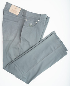 LUIGI BORRELLI Gray Casual Jeans Luxury Vintage Cotton Denim Collection 32 EU 48