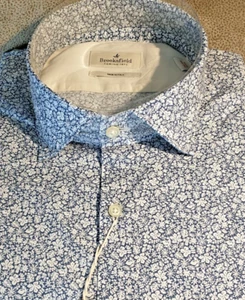 Neu mit Etikett Brooksfield of Italy 2XL langärmliges Button-Down-Hemd abstrakte Blumenkunst - Bild 1 von 12