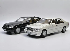 1:18 Norev Benz Maybach S320 W140 Diecast Modelo Coche Niños Niñas Regalos Negro/Blanco - Imagen 1 de 13