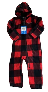 Columbia Youth Snowtop II Bunting Red And Black Plaid Zip Size 12-18 NWT - Picture 1 of 14