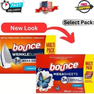 Bounce Mega Dryer Sheets, Fresh Breeze, 130 Count (Packaging May Vary) - Picture 1 of 11