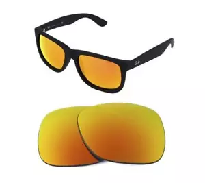 NEW POLARIZED REPLACEMENT FIRE RED LENS FIT RAY BAN RB4207 55mm SUNGLASSES - Picture 1 of 5