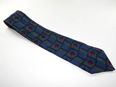 Corbata de seda para hombre TINO COSMA hecha ITALIA MINIMALISMO ARTE John McCracken AZUL Foto 1 de 2