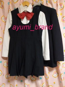 U2 ^_^Japanese SchoolGirl Uniform Winter Blazer Jumper Set! Navy! E/Large. - Picture 1 of 8