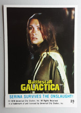 1978 U.K BATTLESTAR GALACTICA CARD 23 SERINA SURVIVES THE ONSLAUGHT