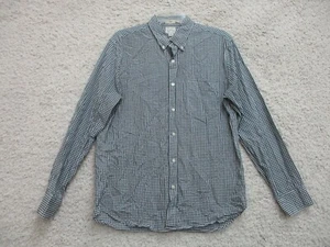 J Crew Button Up Shirt Large Adult Blue Slim Fit Organic Cotton 100s 2Ply Mens - Picture 1 of 8