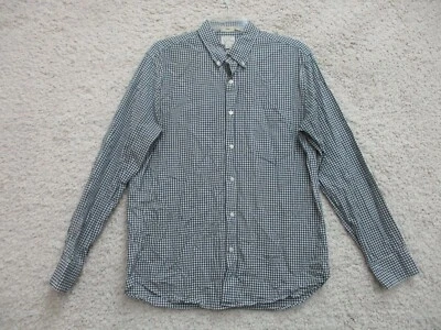 J Crew Button Up Shirt Large Adult Blue Slim Fit Organic Cotton 100s 2Ply Mens - Image 1 of 4
