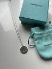 Tiffany & Co Sterling Silver Letter "A" Alphabet Initial Round Tag Charm Pendant