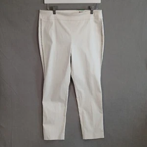 JM Collection Women's Petite Holiday Romance Pull On Pants Size PL White NWT - Picture 1 of 19