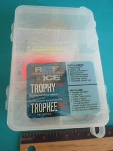 R2F READY2FISH Trophy Tackle FISHING KIT ICE FISHING W/ CASE made for big fish - Picture 1 of 4