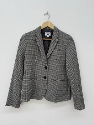 Ines de la Fressange Uniqlo Houndstooth Collared Button Up Jacket Size Small - Photo 1/4