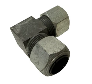 5/8" Male x Male Steel Hydraulic Compression Elbow Fitting 90° Heavy Duty - Picture 1 of 3