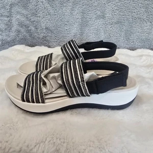 Clarks Arla Stroll Damen schwarz/mehrfarbig Komfort Sandalen NEU Größe 10,5 - Bild 1 von 9