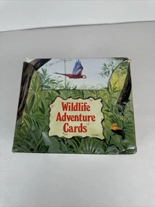 Vintage 1991 Grolier Wildlife Adventure Animals Flash Cards Educational Box - Picture 1 of 4