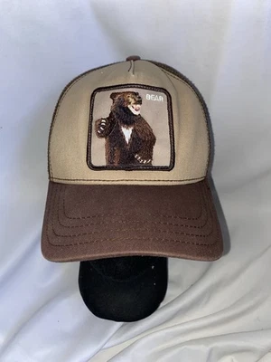 Gorra Goorin Bros Marrón Gorra Oso Pardo Logo Malla Snapback Ajustable Camionero Foto 1 de 4