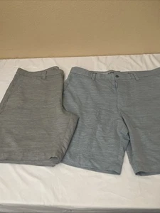 Lote 2 Pantalones Cortos Jaspeados Callaway Golf Para Hombre Cintura Activa Rendimiento Talla 38 - Imagen 1 de 6