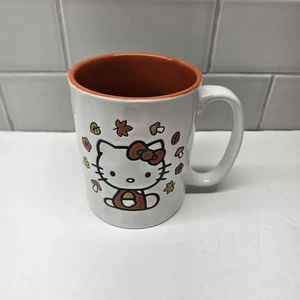 NEW 2024 Hello Kitty Textured Fall Coffee Mug Ceramic  Fall Pattern 17oz Sanrio - Picture 1 of 8
