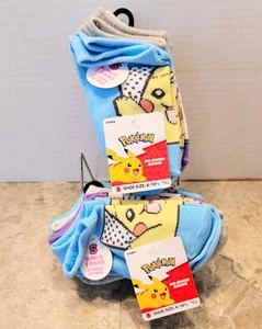 Boy's Pokémon Socks No Show Size Small Total of 16 Pair New Tags (2 Packs Of 8) - Picture 1 of 4