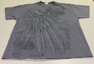 Vintage Grim Reaper Death Winged Skull Goth Shirt XL 22.5x27 Preowned Halloween - Picture 1 of 8