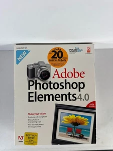 Adobe Photoshop Elements 4.0 New Sealed Vintage Software Collectible PC/Mac - Picture 1 of 5