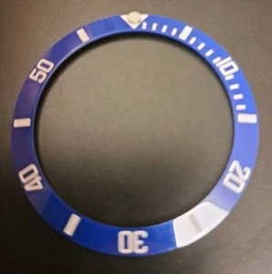 Rolex Submariner GMT Watch Ceramic Blue & White Glow Button Bezel Insert - Picture 1 of 3