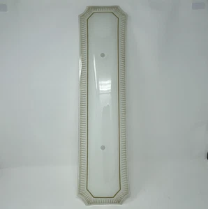 1960er MCM 23" Badezimmer Waschtisch Wand Glas Befestigung - nur Abdeckung - Weißgold Trim - Bild 1 von 4