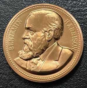 President Benjamin Harrison 1889 Inaugurated President USA Token Medal - Picture 1 of 12
