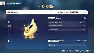 Brillante 6IV Adamant Alpha Flareon Pokémon ZA + Master Ball - Imagen 1 de 4