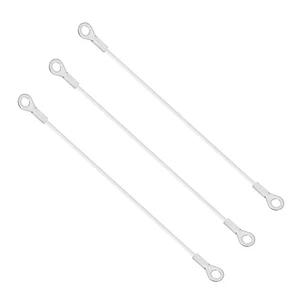 Cable de cordón de 5 mm x 30 cm, 3 piezas ojales de acero inoxidable cuerda de alambre terminada blanca - Imagen 1 de 7