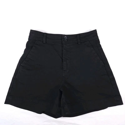 Pantalones Cortos Everlane Mujer Talla 8 Tiro Alto Negros Denim Informales Algodón Foto 1 de 4