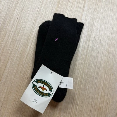 Vintage Socks 80s Nylon Orlon Blend Tube 10-13 NOS Black USA 20" Midwest Traders - Image 1 of 4