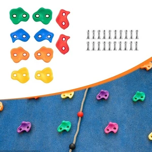 10 Pieces Rock Climbing Wall Holds Rock Wall Climbing Kit for Playground Gym - Picture 1 of 7