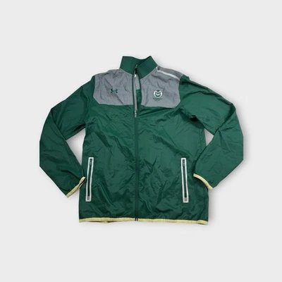 Green Gray Under Armour CSU Colorado State Rams Zipper Jacket Men's L Large - Image 1 of 4