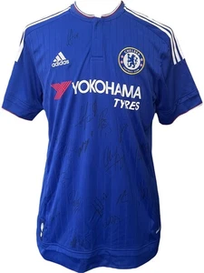 Signiertes blaues Chelsea FC Fußball Trikot Oberteil 2015-2016 - Größe L - Bild 1 von 8