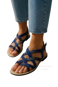 Da-Viva Xamoo Multicolor Sandalias Nigerianas Auténticas Talla US 8 40 NUEVAS - Imagen 1 de 13