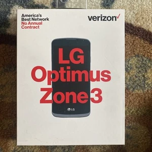 LG Optimus Zone 3 (Verizon) LG-VS425LPP - Black LOCKED NOT SCANNED Brand New - Picture 1 of 7