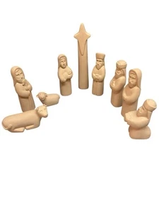 Terracota Nativity Set Geoffrey Allen Co. 1988 8 Pieces - Picture 1 of 16