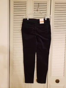 Old Navy Mid-Rise Rockstar Super Skinny Velvet Pants Womens Sz 8 Reg Black NWT! - Picture 1 of 8