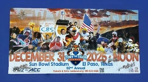 TONY THE TIGER sun bowl 12” X 24” POSTER December 31, 2025 El Paso TX - Picture 1 of 9
