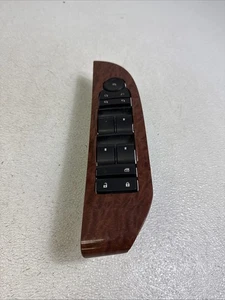 07-09 Cadillac Escalade Chevy GMC Driver Side Power Window Switch OEM Wood - Picture 1 of 9