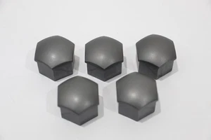 Seat Leon 5F Grey Wheel Nut Bolt Cover Caps x5 New Genuine 321601173AZ37 - Picture 1 of 14