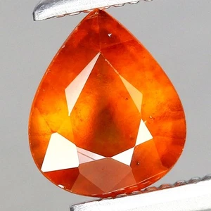 0.73ct 6.2x5.1mm Pear Natural Orange Spessartite Garnet Namibia, Africa Gemstone - Picture 1 of 4