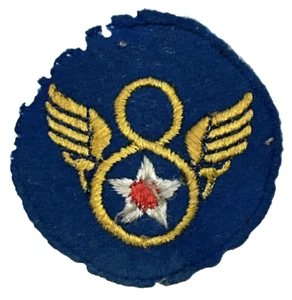 Original WWII USAAF U.S. ARMY 8th AIR FORCE FELT CUT EDGE COLOR PATCH NG - Picture 1 of 3