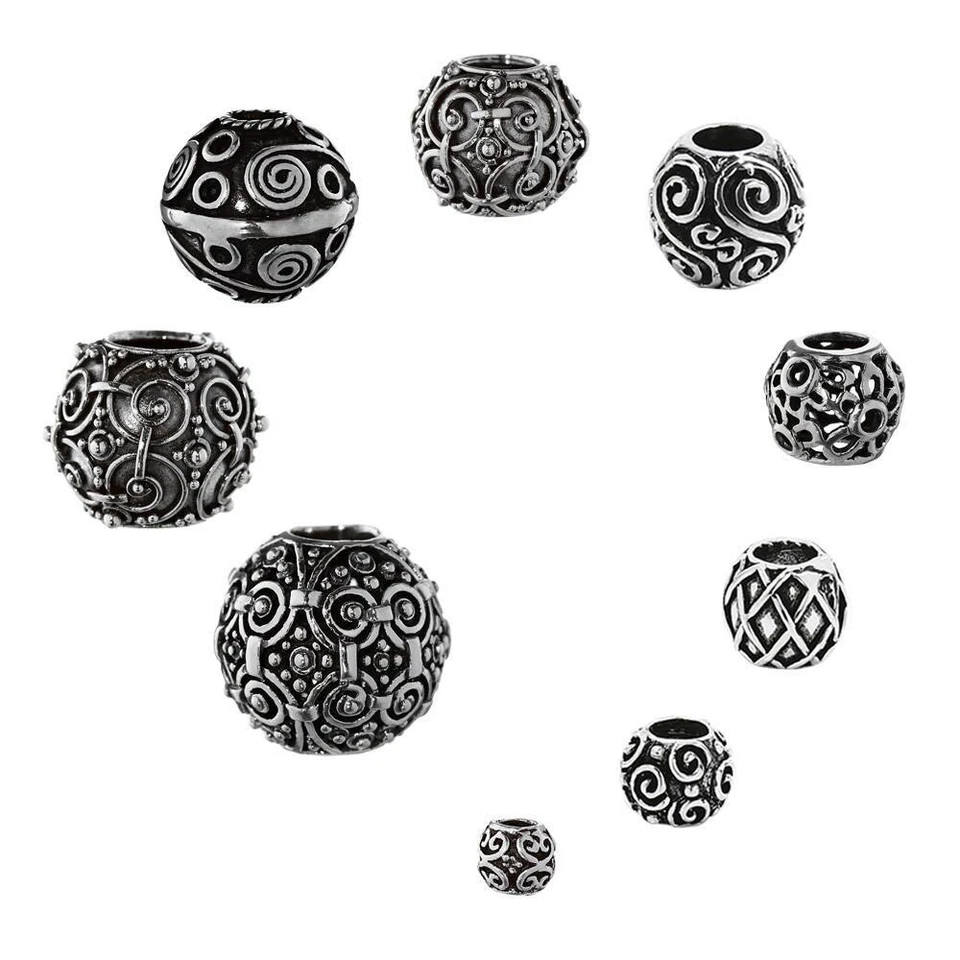 Echt 925 Sterlingsilber Haarschmuck Bartperle Bartschmuck Bartring Lockenperle - Bild 1 von 1