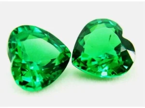 25.05 Ct Garnet Heart Shape Natural Tsavorite Brazil Pair Gem GGI Certified - Picture 1 of 4