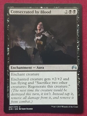 Magic The Gathering ORIGINS CONSECRATED BY BLOOD black card MTG - Image 1 of 2