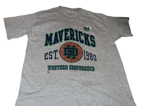 Vintage Dallas Mavericks 90’s Pro Player Shirt USA Made Single Stitch Tee Cover