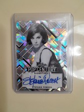 Stefanie Powers /15 Crystal Silver Autograph Card 2022 Leaf Pop Century Metal